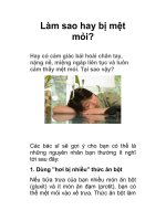 Làm sao hay bị mệt mỏi? pot