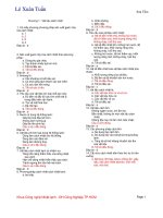 Câu hỏi trắc nghiệm chương 1 : Vật liệu cách nhiệt potx