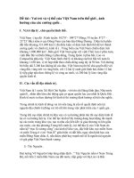 Đề tài : Vai trò và vị thế của Việt Nam trên thế giới , ảnh hưởng của các cường quốc doc