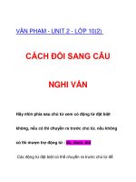 VĂN PHẠM - UNIT 2 - LỚP 10(2) pptx