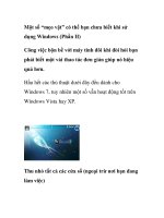 Một số “mẹo vặt” có thể bạn chưa biết khi sử dụng Windows (Phần II) doc