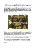 Khắc phục những điểm bất lợi đối với ngôi nhà potx