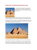 Những điều cần biết khi du lịch đến Ai Cập potx