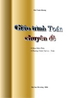 Giáo trình Toán học phần 1 pdf