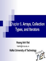 Chương 6: Array, Collection Types, and Iterators pptx
