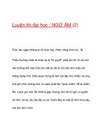 Luyện thi đại học : NGỮ ÂM (2) pptx