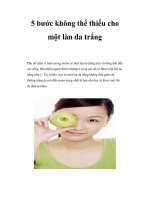 5 bước không thể thiếu cho một làn da trắng docx
