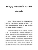 Sử dụng corticoid liều cao, thời gian ngắn docx