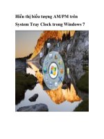 Hiển thị biểu tượng AM/PM trên System Tray Clock trong Windows 7 ppsx