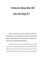 Seduxen dùng như thế nào cho hợp lý? doc