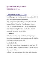 QUI TRÌNH KỸ THUẬT TRỒNG MỘT SỐ RAU ĂN LÁ ppsx