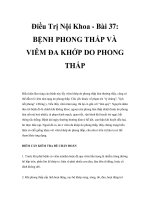 Điều Trị Nội Khoa - Bài 37: BỆNH PHONG THẤP VÀ VIÊM ĐA KHỚP DO PHONG THẤP pot