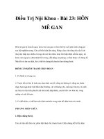 Điều Trị Nội Khoa - Bài 23: HÔN MÊ GAN pot