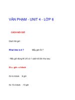 VĂN PHẠM - UNIT 4 - LỚP 6 pdf