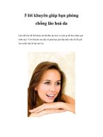 5 lời khuyên giúp bạn phòng chống lão hoá da potx