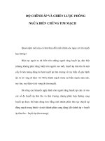 ĐỘ CHÊNH ÁP VÀ CHIẾN LƯỢC PHÒNG NGỪA BIẾN CHỨNG TIM MẠCH pptx