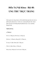 Điều Trị Nội Khoa - Bài 48: UNG THƯ TRỰC TRÀNG pdf