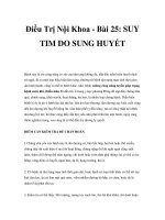 Điều Trị Nội Khoa - Bài 25: SUY TIM DO SUNG HUYẾT ppt