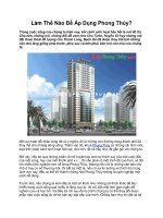 Làm Thế Nào Để Áp Dụng Phong Thủy docx