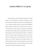 Acid béo OMEGA-3 và Ung thư ppsx