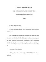 HỒI SỨC TIM-PHỔI CAO CẤP HỘI CHỨNG ĐỘNG MẠCH VÀNH CẤP TÍNH (SYNDROME CORONARIEN AIGU) - Phần 2 doc