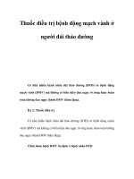 Thuốc điều trị bệnh động mạch vành ở người đái tháo đường pot