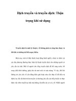 Dịch truyền và truyền dịch: Thận trọng khi sử dụng ppsx