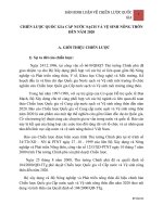 BÌNH LUẬN: CHIẾN LƯỢC QUỐC GIA CẤP NƯỚC SẠCH VÀ VỆ SINH NÔNG THÔN ĐẾN NĂM 2020 pot