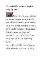 Vì sao khi lốp xe mòn cần phải thay lốp mới? ppsx