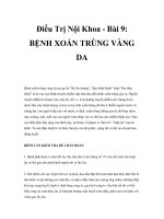 Điều Trị Nội Khoa - Bài 9: BỆNH XOẮN TRÙNG VÀNG DA ppsx