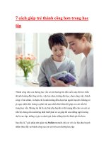 7 cách giúp trẻ thành công hơn trong học tậpThành cô đường học potx