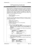 Programming in C# - C# Programming Constructs docx