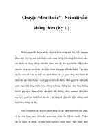 Chuyện “đơn thuốc” - Nói mãi vẫn không thừa (Kỳ II) pptx