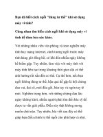 Bạn đã biết cách ngồi 