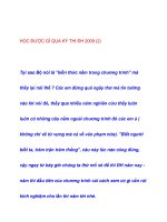 HỌC ĐƯỢC GÌ QUA KỲ THI ĐH 2009 (2) doc