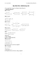 BÀI TẬP HỆ PHƯƠNG TRÌNH ĐẠI SỐ pps