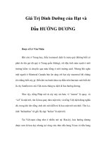 Giá Trị Dinh Dưỡng của Hạt và Dầu HƯỚNG DƯƠNG ppsx