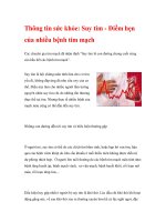 Thông tin sức khỏe: Suy tim - Điểm hẹn của nhiều bệnh tim mạch pptx