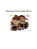 Tăng acid uric máu và thuốc điều trị pptx