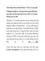 Thủ thuật tinh chỉnh Windows 7 tất cả trong một Ultimate Windows pdf