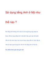 Sử dụng tiếng Anh ở Mỹ như thế nào ? pdf