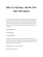 Điều Trị Nội Khoa - Bài 49: UNG THƯ MŨI HỌNG doc