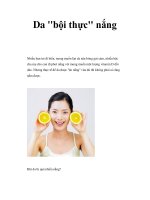 Da ''''''''bội thực'''''''' nắng pps