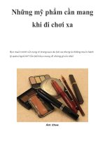 Những mỹ phẩm cần mang khi đi chơi xa potx