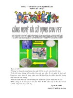 CÔNG NGHỆ TÁI SỬ DỤNG CHAI PET PART 1 docx