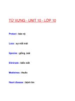 TỪ VỰNG - UNIT 10 - LỚP 10 pdf