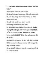 21. Các biến dị nào sau đây không là thường biến? ppt