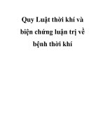 Quy Luật thời khí và biện chứng luận trị về bệnh thời khí - BÀI 9: CÁC BƯỚC ỨNG DỤNG HỌC THUYẾT NGŨ VẬN - LỤC KHÍ ppsx