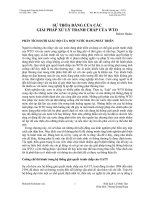 Sự thoả đáng của các giải pháp xử lý tranh chấp của WTO part 1 pps