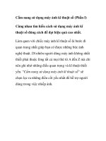 Cẩm nang sử dụng máy ảnh kĩ thuật số (Phần I) ppt